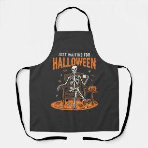 Tablier Conception de squelette juste pour Halloween_1