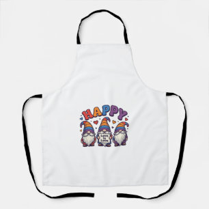 Tablier Conception de t-shirt arc-en-ciel Gnome du mois de