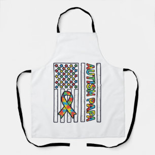 Tablier Conception de t-shirt avec ruban et drapeau de Pap