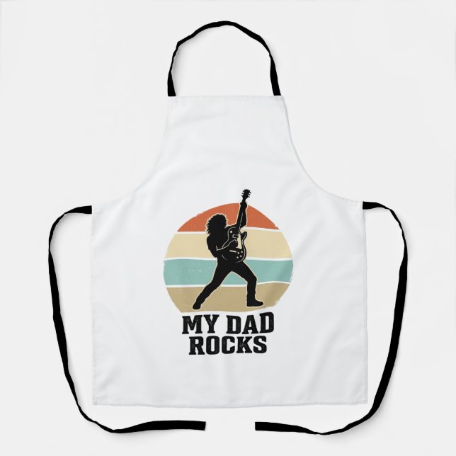 Tablier Conception de T-shirt de guitare vintage de couche (Recto)