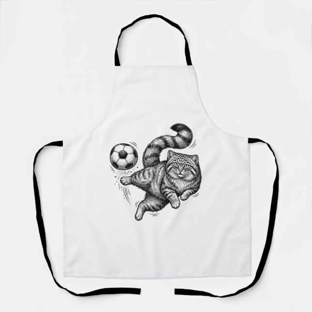 Tablier Conception de T-shirt de kick de foot de chat de g (Recto)
