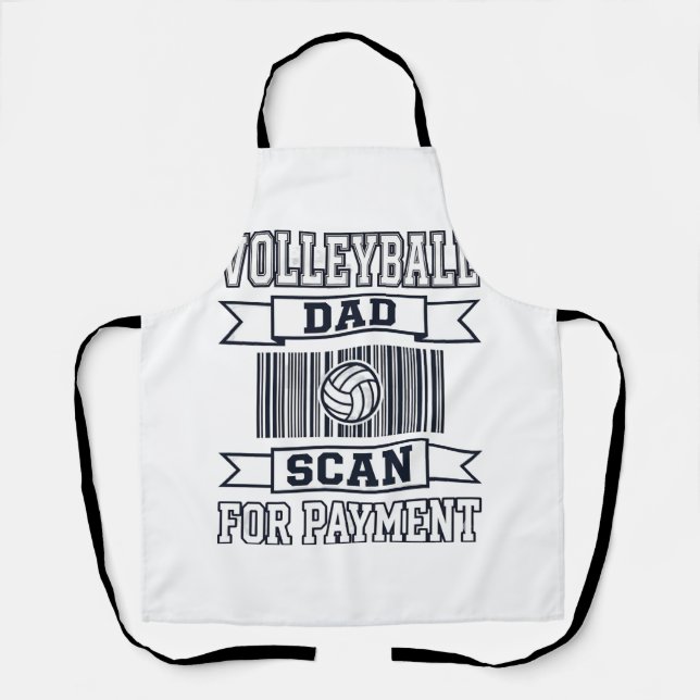 Tablier Conception de t-shirt drôle pour papa de volley-ba (Recto)