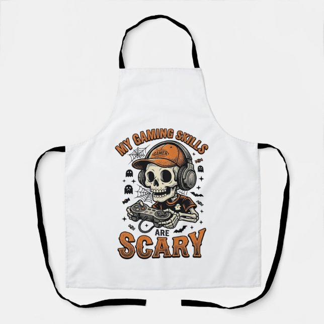 Tablier Conception de T-shirt Halloween vintage squelette  (Recto)