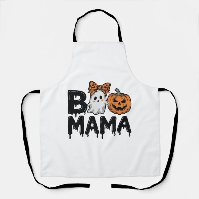 Tablier Conception de T-shirt Maman Fantôme Halloween Citr (Recto)