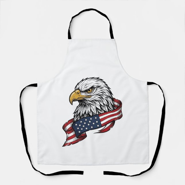 Tablier Conception de T-shirt patriotique avec aigle gravé (Recto)