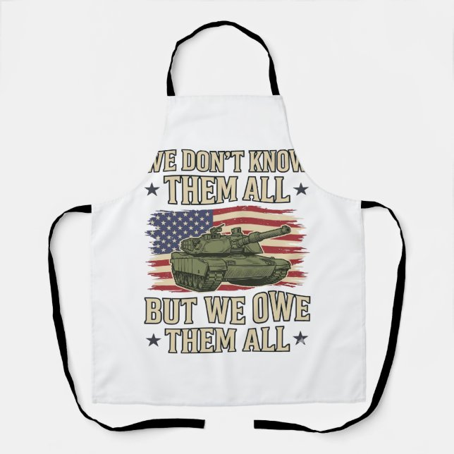 Tablier Conception de T-shirt patriotique de char de souve (Recto)