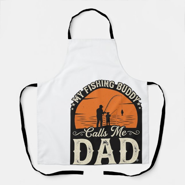 Tablier Conception de T-shirt pour papa, compagnon de pêch (Recto)