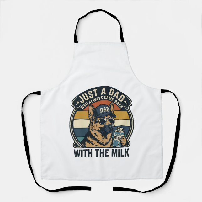 Tablier Conception de T-shirt rétro lait drôle de père She (Recto)