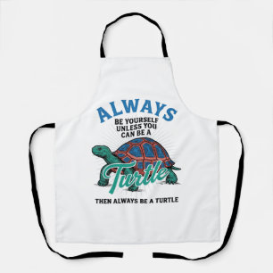 Tablier Conception de T-shirt Tortue Sois Toi-même Vintage