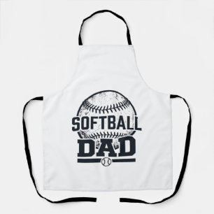 Tablier Conception de T-Shirt Vectoriel Papa Softball Vint