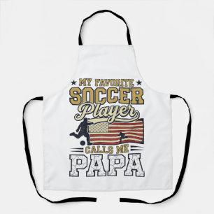 Tablier Conception de T-shirt vintage Papa de football drô