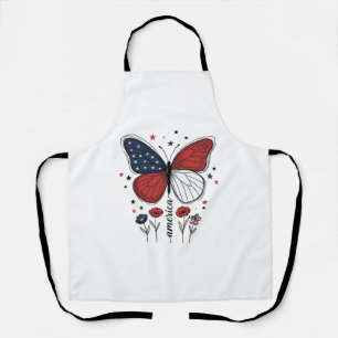Tablier Conception de T-shirt vintage papillon patriotique