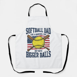 Tablier Conception de t-shirt Vintage Softball Dad Bigger