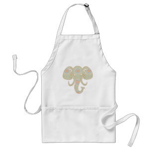 Tablier Conception de tête d'éléphant de mandala