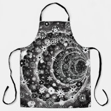 Conception de tunnel floral noir et blanc