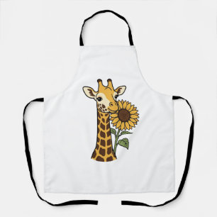 Tablier Conception de vecteur de tournesol de girafe vinta