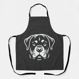 Tablier Conception de visage de Rottweiler minimaliste � A