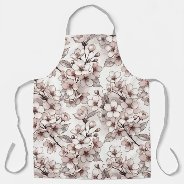 Tablier Conception délicate de fleurs de cerisier (Recto)