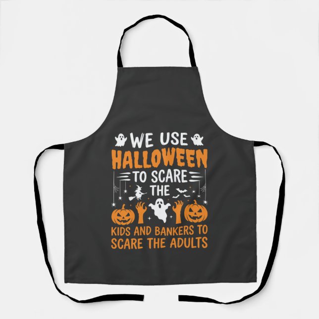 Tablier Conception d'Halloween pour enfants banquiers adul (Recto)