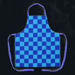 Tablier Conception du vérificateur bleu clair et foncé<br><div class="desc">Couleur bleu clair et foncé À damiers design Motif</div>