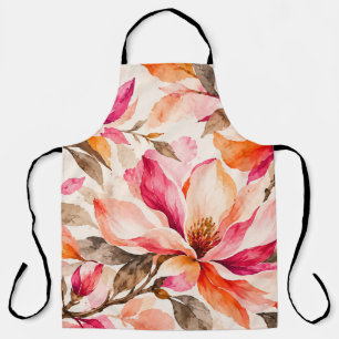 Tablier Conception florale botanique de magnolia vibrant