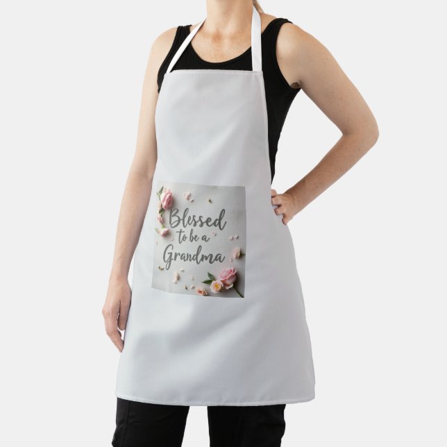 Tablier Conception florale rose pour la cuisine grand-mère (Insitu)