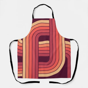 Tablier Conception géométrique de style rétro MCM 1970