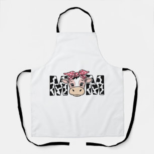 Tablier Conception graphique de maman vache mignonne arc_1