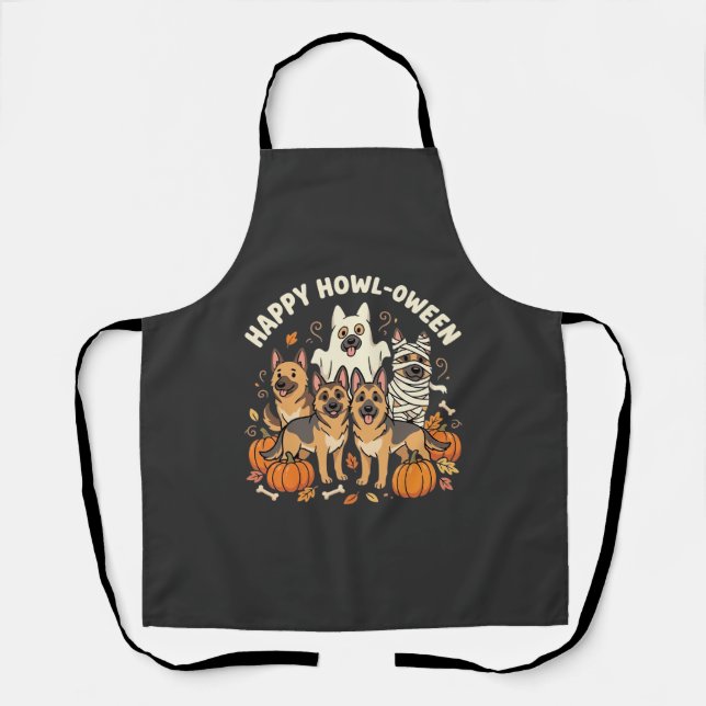 Tablier Conception Howl-Oween Halloween Fantôme Berger All (Recto)