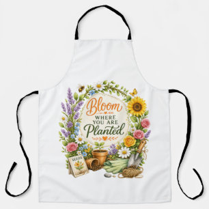 Tablier Conception Inspirante de Jardin Floral Aquarelle