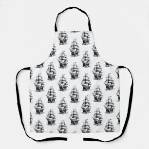 Tablier Conception minimaliste des Motifs de voiliers Vint