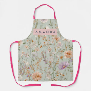 Tablier Conception personnalisée de jardin de fleurs sauva