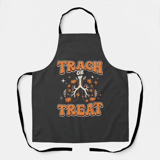 Tablier Conception Respiratoire Halloween Trach ou Treat (Recto)