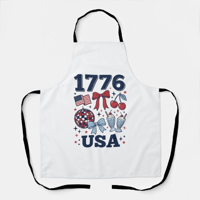 Tablier Conception vectorielle coquette patriotique USA 17 (Recto)