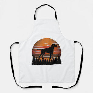 Tablier Conception vectorielle de chien de chasse vintage