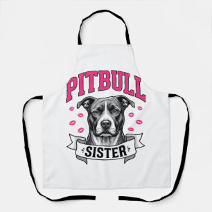 Tablier Conception vectorielle de sœur Pitbull amateur de