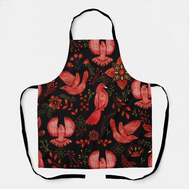 Tablier Conceptions de motifs floraux et feuillus vibrants (Recto)