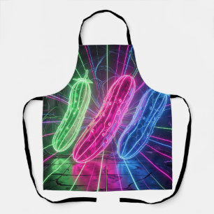 Tablier Concombres Néon Cyberpunk Lumineux