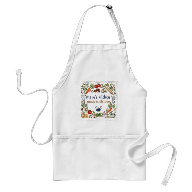 Tablier Conçu avec Amour pour le Cadeau de Cuisine de Mama (Devant)