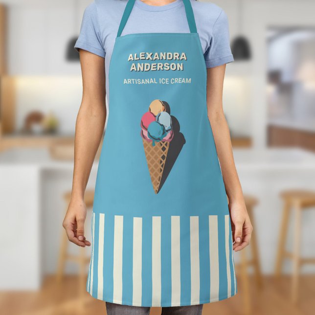 Tablier Cône de glace vintage (Vintage Ice Cream Cone Apron)