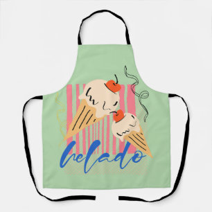 Tablier Cônes de glace italiens rétro