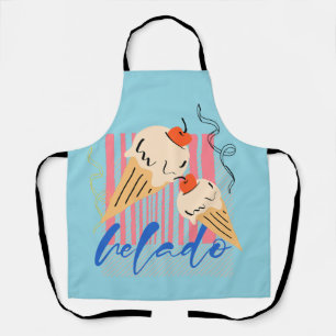 Tablier Cônes de glace italiens rétro