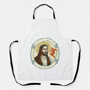 Tablier Confus Jésus Tendance de danse virale Silhouette V
