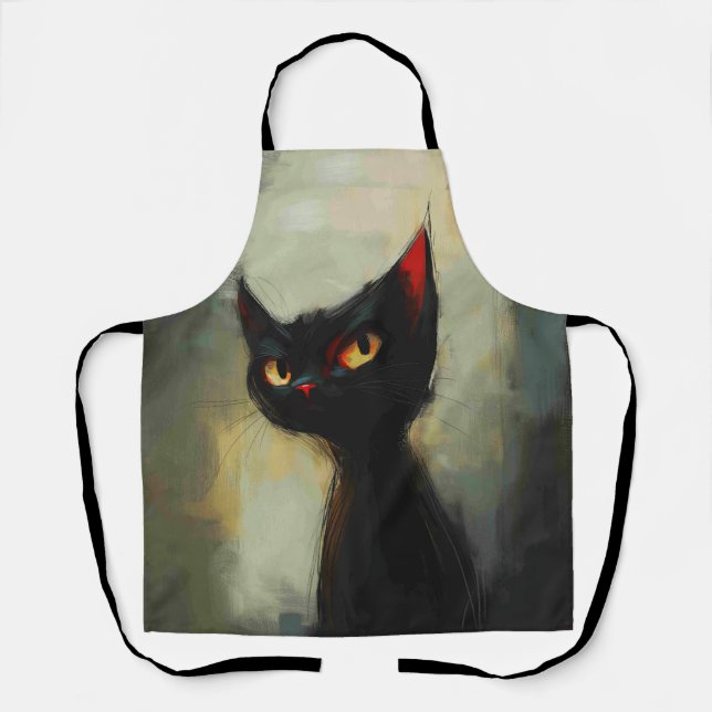 Tablier Connaissant Black Ninja Cat (Recto)