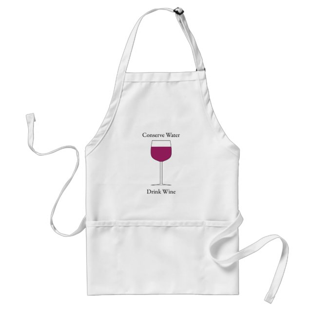 Tablier Conservez le vin de boissons de l'eau (Devant)