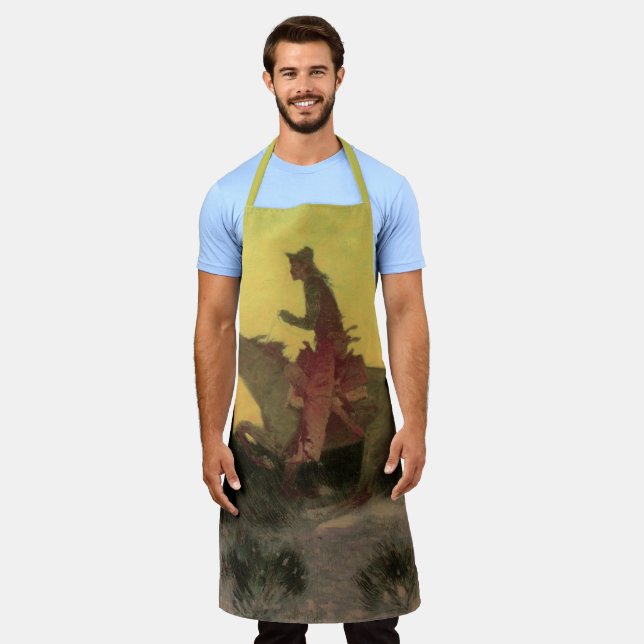 Tablier Contre le coucher du soleil par Remington, Cowboys (Porté)