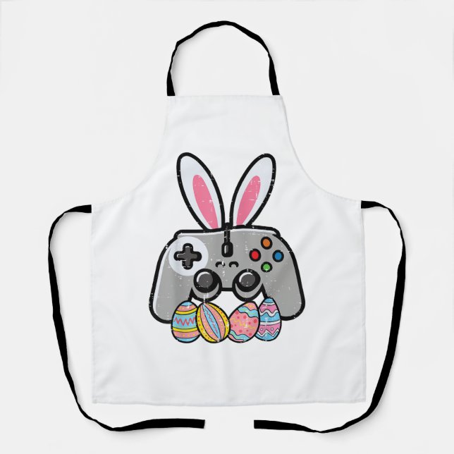 Tablier Contrôleur de jeu de Pâques Lapin Oreilles Garçons (Recto)