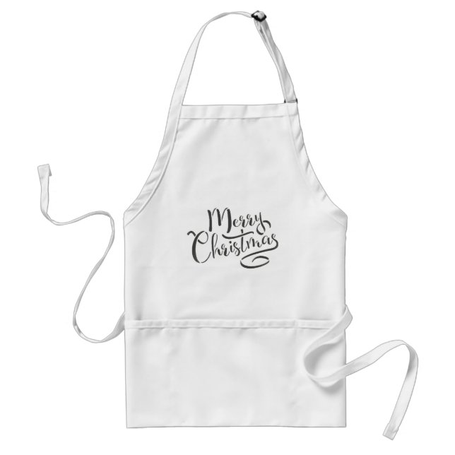TABLIER COOKERY APRON MERRY NOËL NOURRITURE ET BOISSON (Devant)
