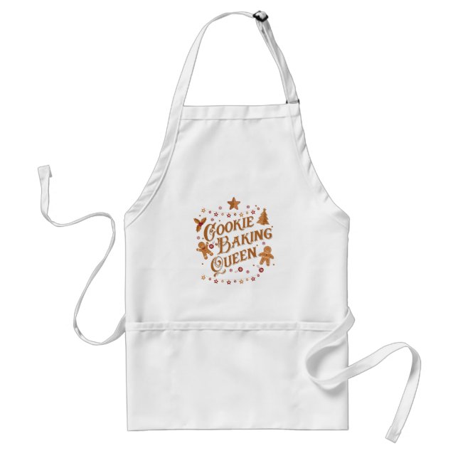 Tablier Cookie Baking Queen Holiday Design (Devant)