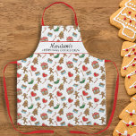 Tablier Cookie de Noël personnalisé Crew Cuisine personnal<br><div class="desc">Célébrez la saison des fêtes et les grands moments passés ensemble à cuire des biscuits de noël. Ce tablier amusant dispose d'un motif cookie de noël et de deux lignes de texte personnalisé. Ajoutez votre nom de famille, le nom de grand-mère, un lieu et bien plus encore. Idéal pour les...</div>